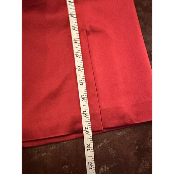 Cache Women’s Red Cocktail Semi- Formal Short Pencil Skirt Slit Sz 4 C4 - Picture 6 of 8
